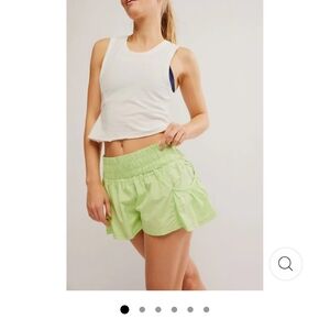 Free People Movement Get Your Flirt On Green Shorts (L)